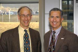 Jeffrey Halter, MD and Mark Supiano, MD  pictured together before keynote address